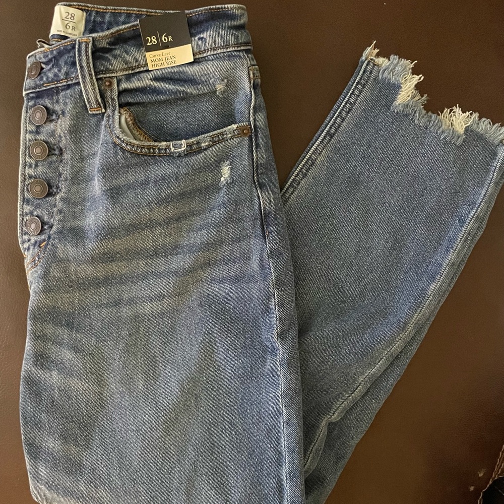 NWT Abercrombie & Fitch Curve Love Mom Jeans - Size 6R